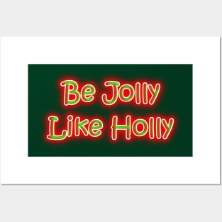 Be Jolly Like Holly Christmas Colors Posters and Art